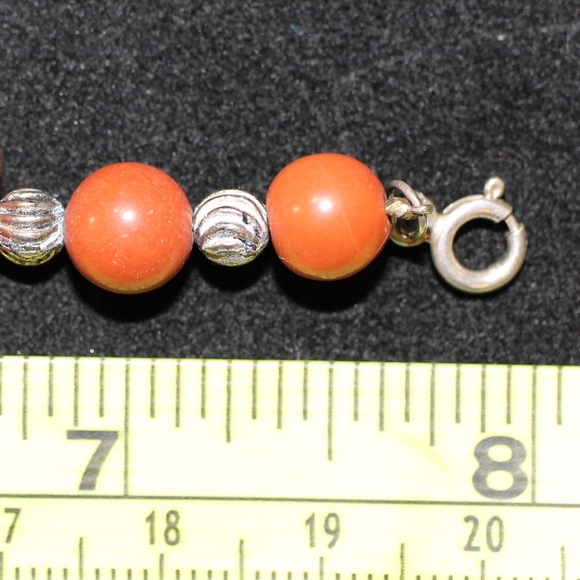 Sterling Silver 925 Beaded Stone Bracelet - Picture 7 of 7